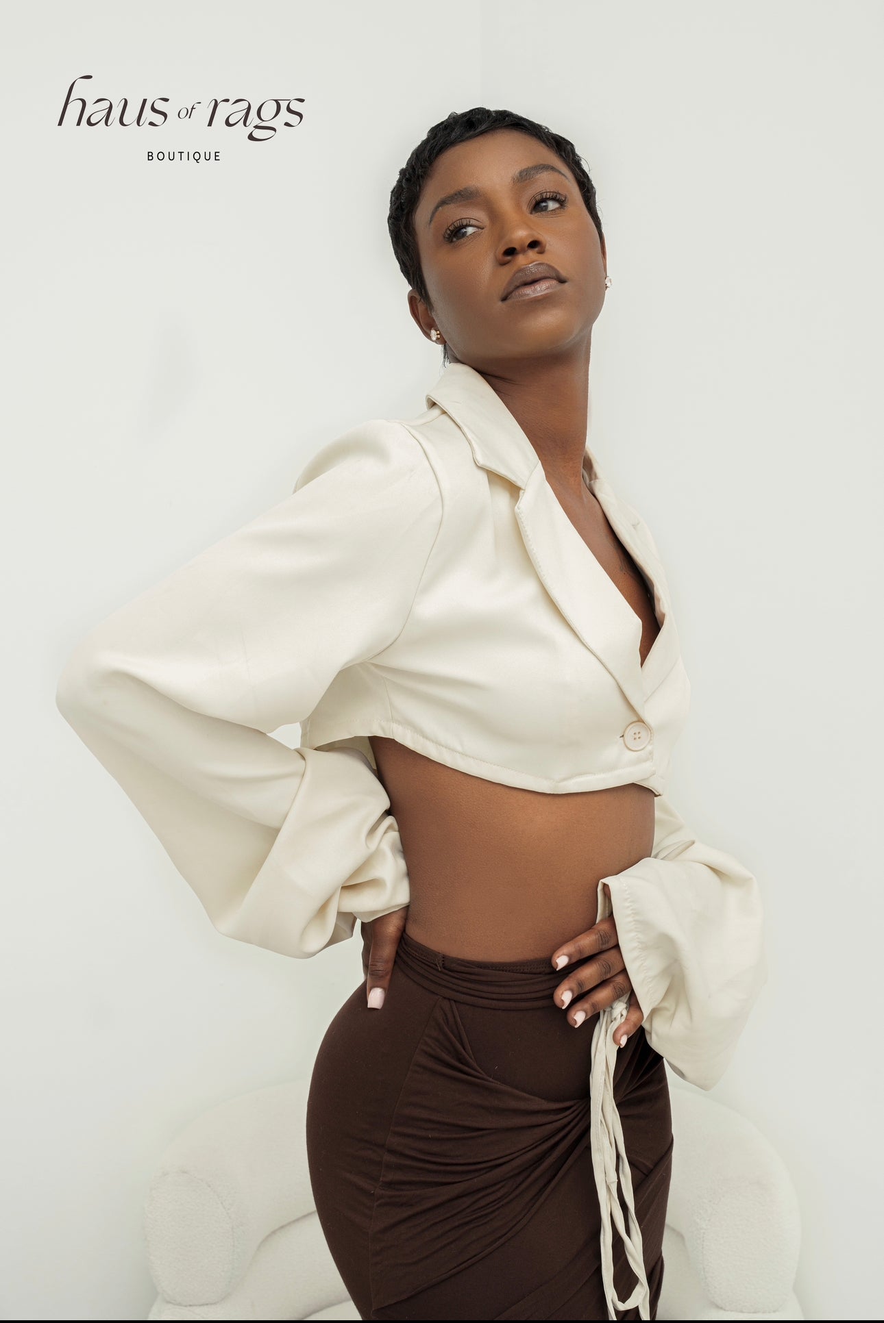 Blazer Crop Top